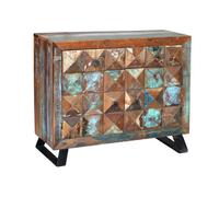 Cómoda exclusiva en madera reciclada multicolor multicolor.giner y colomer 87x40x100