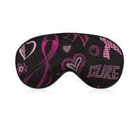 Cómoda funda para antifaz para dormir, correa ajustable, antifaz para dormir, funda para dormir para viajes, yoga, siesta, compatible con concienciación sobre el cáncer de mama, esperanza, amor, cura,