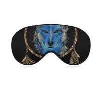 Cómoda funda para antifaz para dormir, correa ajustable, antifaz para dormir, funda para dormir para viajes, yoga, siesta, compatible con Boho Totem Native American Wolf Dream Catcher