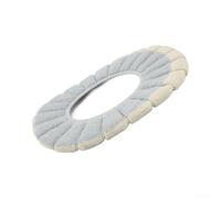 Cómoda funda para asiento de inodoro que se estira para adaptarse a la mayoría de inodoros estándar con forro interior suave para uso diario (beige con gris A)
