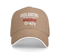 Cómoda Gorra para la Cabeza El gaslighting no es una Frase Real: Simplemente estás Loco Sombrero Sol Transpirable Gorra Deportiva para Motociclet Deportes Running
