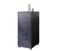 Cómoda gris de 5 cajones para dormitorio, sala de estar, oficina y aula, elegante cómoda de almacenamiento, mesita de noche moderna, muebles de gran capacidad