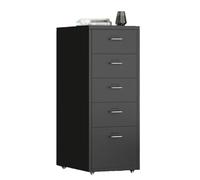 Cómoda gris de 5 niveles para dormitorio, hotel, oficina, armario de almacenamiento con cajones, ideal para sala de estudio, entrada, apartamento