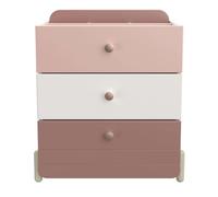 Cómoda infantil o juvenil jade color rosa y blanco mate habitación dormitorio 82x41x73 cm 41 cm