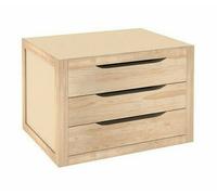 Cómoda Madera Maciza Natural Se Puede Pintar 3 Cajones Astigarraga 39x30x29