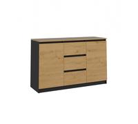 Cómoda Malwa 2D3S/BA ANTRACITA ROBLE ARTESANO