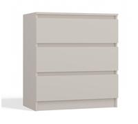 CDF Cómoda 3 Cajones Cajonera Dormitorios Comoda Moderna de Dormitorio Cómoda de Noche Armario de Almacenamiento, Mueble para Ropa - Placa laminada 16 mm Cachemira 40x70x75 cm