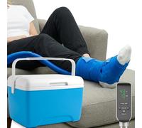 Cómoda máquina de terapia de frío con temperatura y temporizador ajustables, sistema de máquina de hielo para rodilla después de la cirugía, enfriador a prueba de fugas de 9 cuartos para 12 horas,