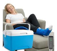 Cómoda máquina de terapia de frío con temperatura y temporizador ajustables, sistema de máquina de hielo para rodilla después de la cirugía, enfriador a prueba de fugas de 9 cuartos para 12 horas,
