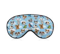 Cómoda máscara antifaz para dormir, suave y opaca, bloquea la luz (rana, conejo, pájaro, gato, perro, cobaya).