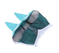 Cómoda Máscara de Caballos con Orejas de Diseño de Platos Principales Finos de Transporte para Evitar Mosquitos Que Sean Adecuados para Caballos (Black) (Blue)