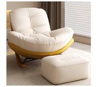 Cómoda mecedora con reposapiés, reclinable tapizada de felpa, deslizador que ahorra espacio para habitaciones pequeñas, silla de descanso suave para relajación y comodidad