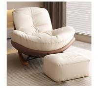 Cómoda mecedora con reposapiés, silla mecedora tapizada suave para espacios pequeños, acogedora silla reclinable para sala de estar o guardería, diseño elegante y que ahorra espacio