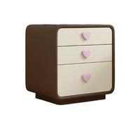Cómoda Mesita de noche color crema Gabinete almacenamiento madera maciza