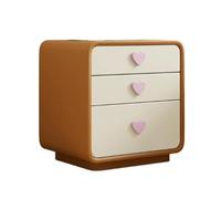 Cómoda Mesita de noche color crema Gabinete almacenamiento madera maciza