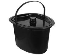 Cómoda mesita de noche de plástico portátil de 5 litros con tapa, urinario duradero para personas mayores y discapacitadas, cómodo cubo para uso doméstico y hospitalario