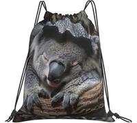 Cómoda Mochila Unisex Estampado de Koala durmiendo Portátil Bolsa de Almacenamiento 36x42cm para Senderismo,Natación