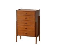 Cómoda moderna de madera con 5 cajones para dormitorio y sala de estar, almacenamiento elegante con agujeros de aire y tiradores fáciles, ideal para pasillos y dormitorios