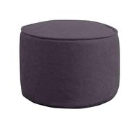 Cómoda otomana, reposapiés redondo de color sólido, puf, silla de suelo, taburete decorativo con funda extraíble para sala de estar, dormitorio, salón, 40 x 30 cm