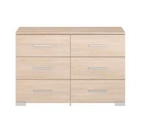 Cómoda para dormitorio modelo baltic en color roble japonés 121x81 cm