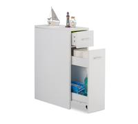 Comoda rinconera blanca mueble de almacenaje estantería auxiliar 3 cajones