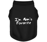 Cómoda ropa sin mangas para perro, suave, ligera y transpirable de algodón con estampado favorito de I'm Mom. Camiseta sin mangas ideal para razas pequeñas, medianas y grandes, color negro, talla XL