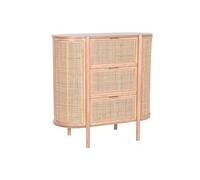 COMODA RUBBERWOOD RATAN 80X39X80 3CAJ, NATURAL