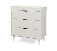 Cómoda sallinrar con cambiador desmontable 3 cajones 92x84x50 cm - beige [en.casa]