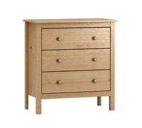 Miroytengo Cómoda Samy Color Miel con 3 Cajones Fabricado en Madera 77x81x40 cm