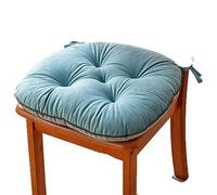 Cómoda silla de comedor de 8 quilates, color caqui y azul cielo, suave de pelo corto, 48 x 45 cm, ideal para oficina e interiores, perfecta para suelos de madera dura