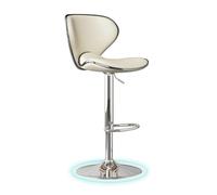 Cómoda silla de comedor giratoria con respaldo bajo, rotación de 360°, patas de metal resistentes, ideal para cocina, comedor, sala de estar (beige)
