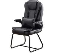 Cómoda Silla de Oficina para Invitados con Brazos Silla Lateral para conferencias de Cuero PU Sin Ruedas Ideal para Juegos o Uso de computadora Asientos Elegantes para Sala de Espera Octopus Feet