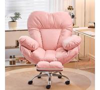 Cómoda silla para juegos con respaldo en forma de amor, reclinable de 3 niveles, función de balanceo de 15°, ruedas silenciosas, ideal para la oficina en casa o configuración de juegos