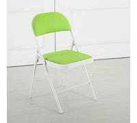 Cómoda silla plegable verde para entrenamiento de oficina en casa y biblioteca, silla versátil de ocio y lectura, diseño que ahorra espacio, soporte ergonómico