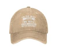 Cómoda Trucker Gorra Soy lo Mejor Que mi Esposa encontró en Internet Sombrero de Béisbol Transpirable Gorra Deportiva para Deportes Hombre Mujer