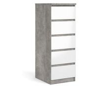 Cómoda Tvilum NAIA, Modelo 76233GXUU, Colores Óxido Cemento Y Blanco Para E