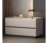 Cómoda versátil de 2 cajones para dormitorio, sala de estar o cocina, elegante solución de almacenamiento con diseño moderno, muebles que ahorran espacio para una vida relajada