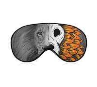 Cómoda y supersuave máscara de ojos 3D para adultos, niños, niños, adolescentes, anime King of The Lion Face Art Sleeping Mask para trabajo de turno de sueño, lavable a máquina BlockLight