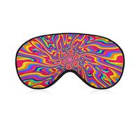 Cómoda y supersuave máscara de ojos 3D para niños, niñas, adolescentes, mujeres, máscara de seda para dormir, descanso para el almuerzo, viajes, máscara de ojos para dormir (arte psicodélico infinito