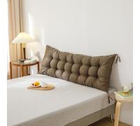 Cómodas almohadas de cabecero y elegantes cojines de cama - Soporte de respaldo de lectura para banco de jardín con lazos para almohada de ventana de bahía de 150 x 50 cm