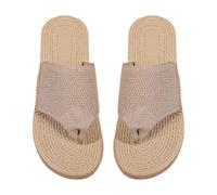 Cómodas chanclas para mujer con correa de verano para mujer, cabeza redonda romana, conjunto de dedos de los pies, a la moda, informales, cómodas, de una palabra, pantuflas planas para interior y