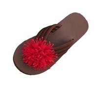 Cómodas pantuflas de mujer para el ocio diario y la playa al aire libre. Chanclas informales ideales para el verano. Pareja versátil, perfecta para combinar con pantalones de playa o jeans., café, 36