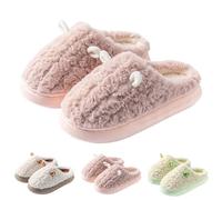 Cómodas pantuflas para mujer para el hogar, calzado interior de suela gruesa con diseño deslizante, perfecto para una relajación acogedora y el ocio diario, Khaki, 38 EU
