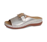 Cómodas zapatillas de estar por casa para mujer para uso diario y casual. Diseño de puntera abierta. Estilo slip-on. Perfecto para primavera y verano. Versátiles para atuendos relajados., plata, 38 EU