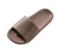 Cómodas zapatillas de estar por casa para mujer, suela antideslizante, ideal para baño, playa, plantilla suave, diseño múltiple para interiores, gran ejecución, café, 45 EU