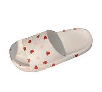 Cómodas zapatillas para mujer ideales para baños con suelas gruesas para mayor comodidad en interiores y exteriores, Blanco, 38 EU