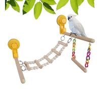 Comodidad ideal: diseñada de forma segura para tu loro, esta percha para pájaros con ventosa tiene dos copas resistentes que se adhieren firmemente a paredes lisas. Los palos de madera son