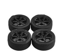 COMODO 1 Set 65x26mm High Grip RC Tires con 12mm Hex para 1/10 On-Road Racing Car, 4 pcs Replación Tire Wheel Set(Black)