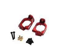COMODO 2pcs Metal Rear Wheel Cups con Screws para 1/10 Scale RC Cars Compatible con 10208 Chassis(Red)