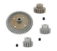 COMODO 46T Spur Gear con 16T 18T 20T Pinion Gears - Drivetrain de reemplazo de Metales Compatible con Modelos 1/8 6S RC Incluyendo la infracción de Felony FIRETEAM TLR